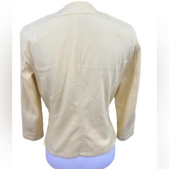 🔥🔥Sigrid Olsen Women Yellow Long Sleeve Cotton Jacket Size 2 Snaps Up - Picture 2 of 3